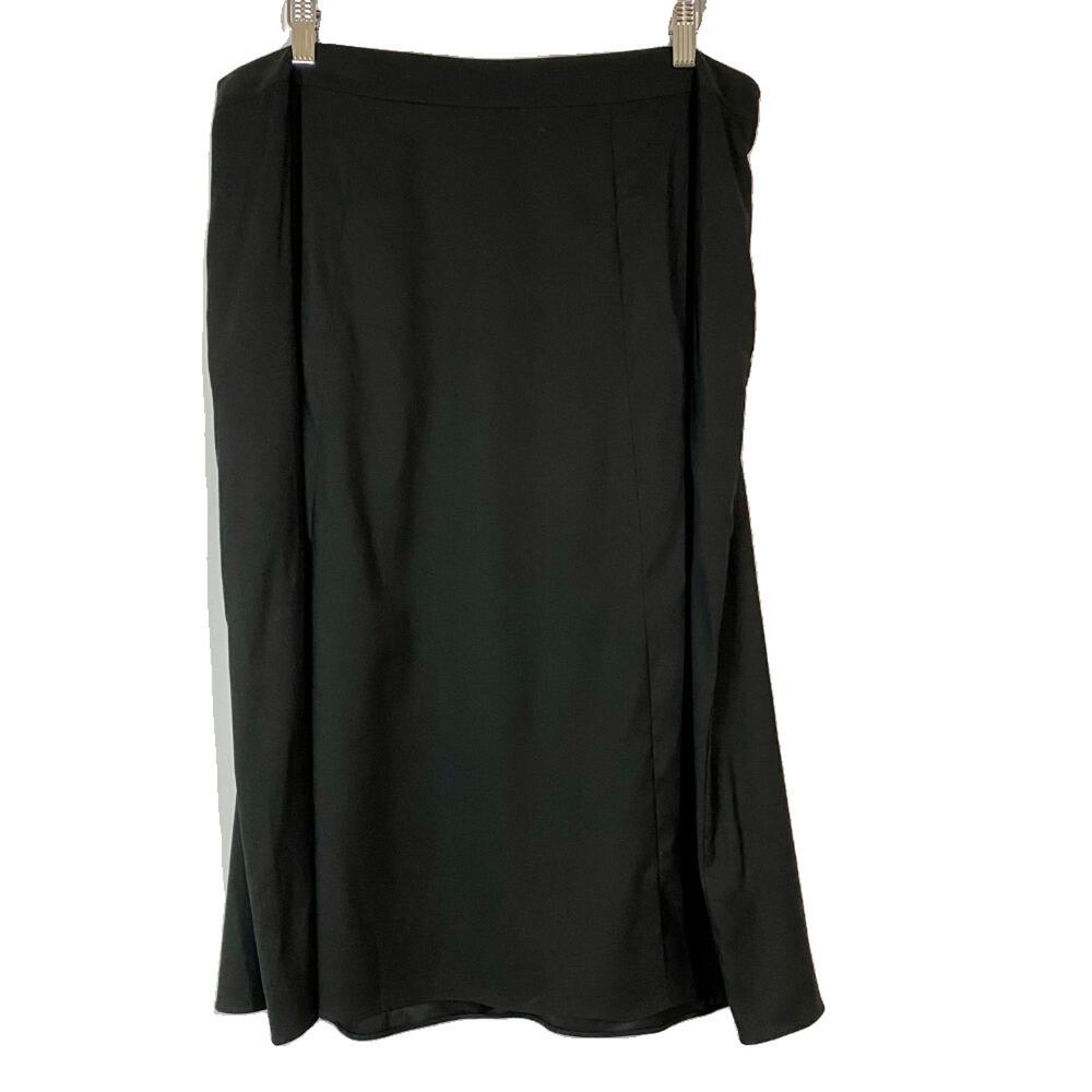Universal Standard Women’s Midi Slit Skirt Black Size 12 EUC